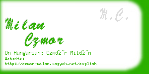 milan czmor business card